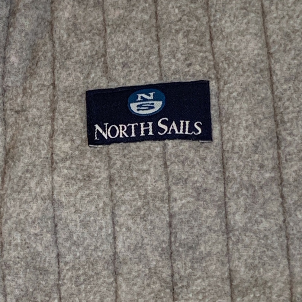 North Sails Polartec Fleece Vest Large Gray Full Zip Quilted Pockets Men - Picture 4 of 12
